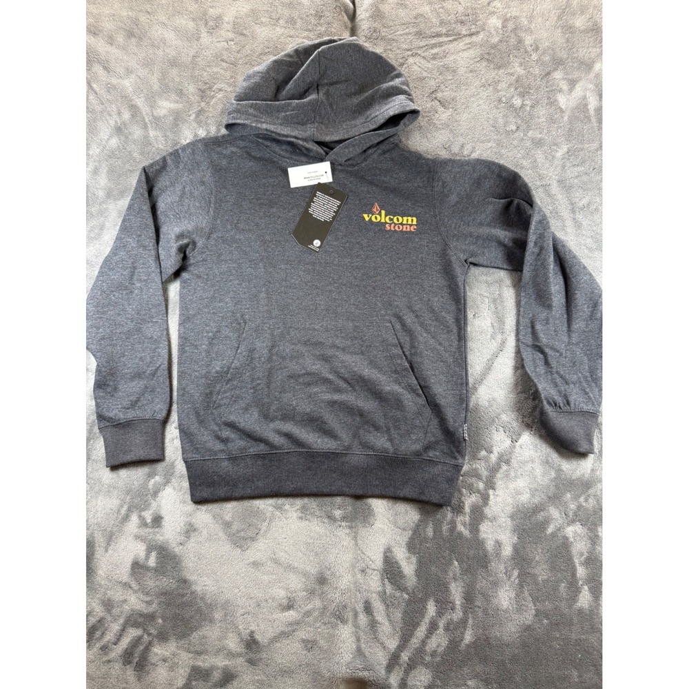 Volcom Stone Big Youth Charcoal Heather Graphic Pullover Hoodie NWT